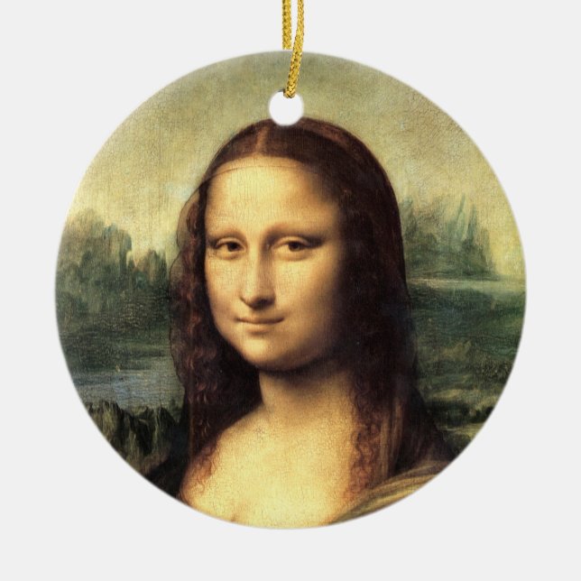 Adorno De Cerámica La Mona Lisa Leonardo da Vinci (Frente)