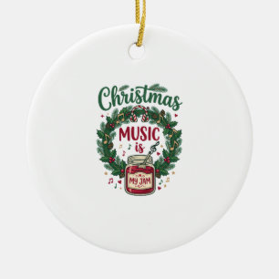 Adorno De Cerámica La música de Navidad es un jarrón de piña de Navid