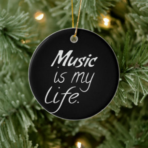 Adorno De Cerámica La música es mi vida