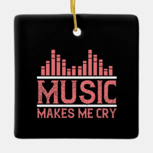 Adorno De Cerámica La música me hace llorar