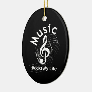 Adorno De Cerámica La música sacude mi vida personalizada