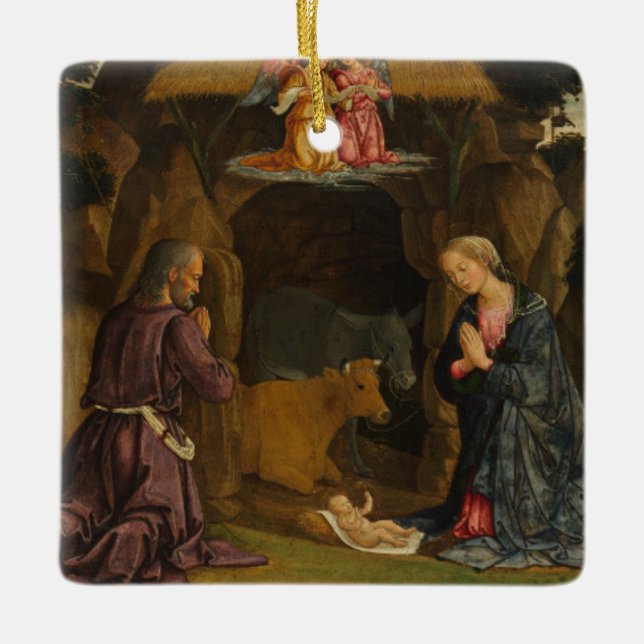 Adorno De Cerámica La natividad, 1480s (Anverso)