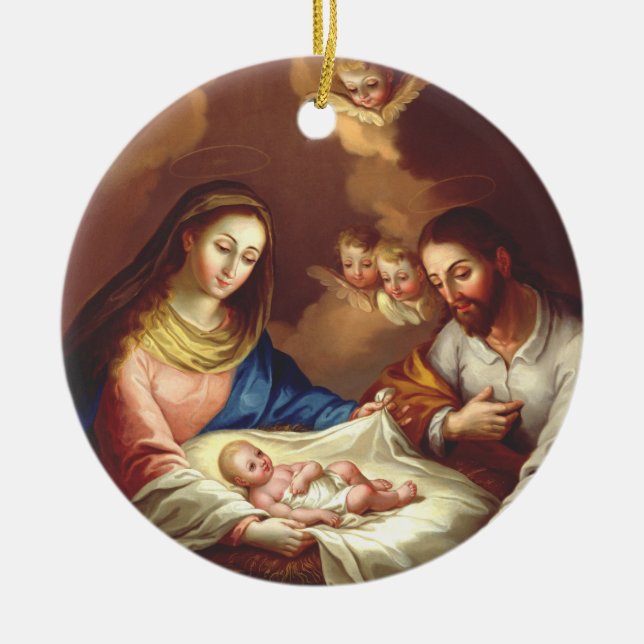 Adorno De Cerámica La Natividad de Jesucristo (Frente)