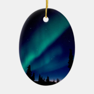 Adorno De Cerámica La naturaleza fuerza la aurora Borealis Alaska
