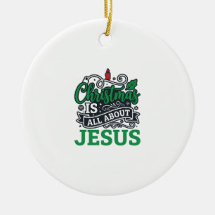 Adorno De Cerámica La Navidad se trata de Jesús Diseño