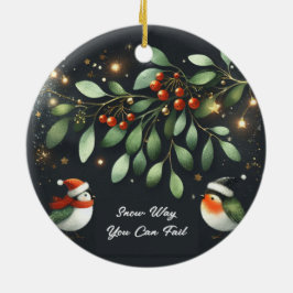 Adorno De Cerámica La Nieve Como Puedes Fallar