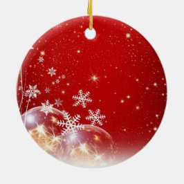 Adorno De Cerámica La nieve forma escamas en el navidad