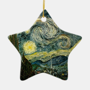 Adorno De Cerámica La noche estrellada de Vincent van Gogh (1889)