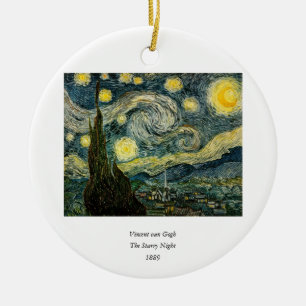 Adorno De Cerámica La noche estrellada de Vincent van Gogh (1889)