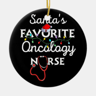 Adorno De Cerámica La oncología del equipo de enfermeras de navidad 