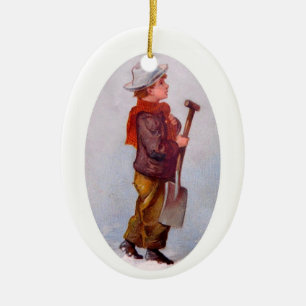Adorno De Cerámica La pala de nieve