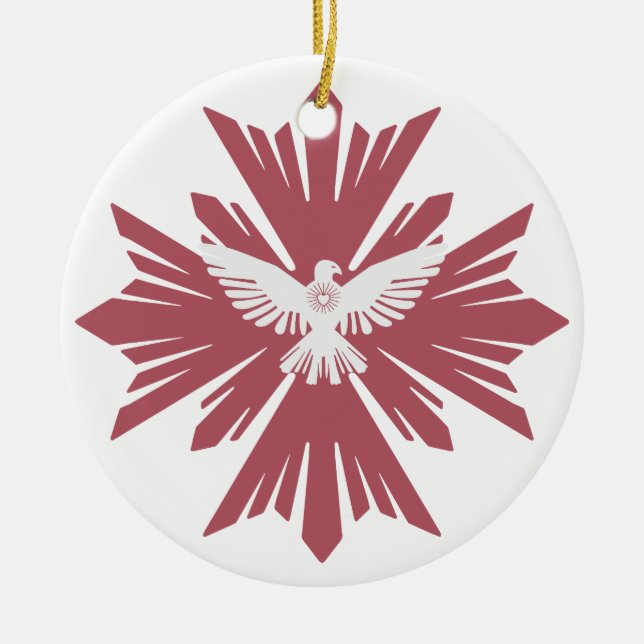 Adorno De Cerámica La paloma divina de la paz (Frente)