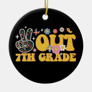 Adorno De Cerámica La Paz En El Séptimo Grado Groovy El Último Día De