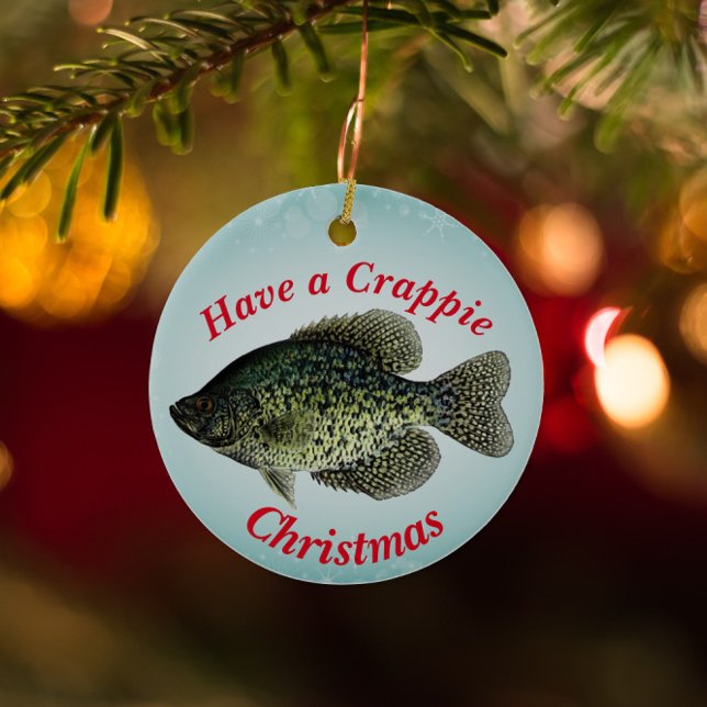 Adorno De Cerámica La pesca divertida "tiene Navidades de pastel" (Subido por el creador)