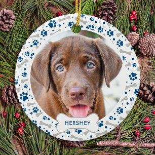 Adorno De Cerámica La pintura de la festividad de perro imprime la fo