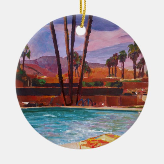 Adorno De Cerámica La piscina del Palm Springs (Frente)