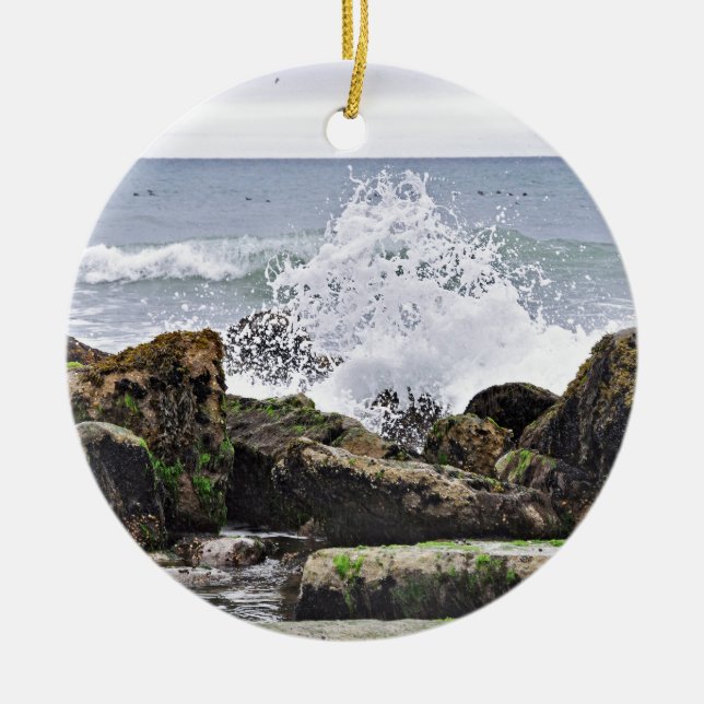 Adorno De Cerámica La playa en Montauk, NY (Frente)