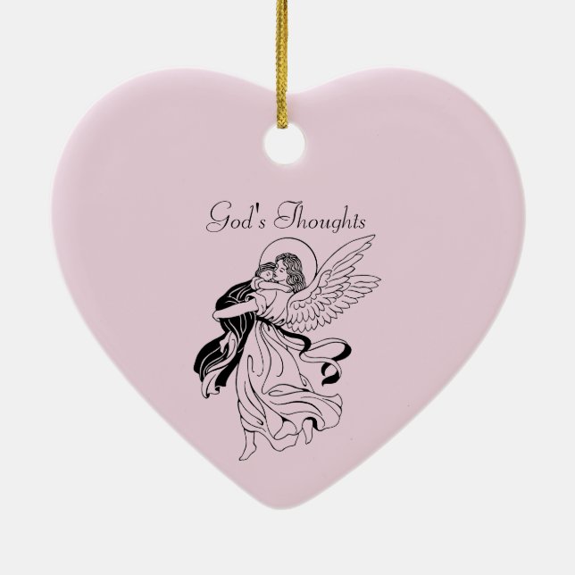 Adorno De Cerámica La poesía de los pensamientos de Dios (Atrás)