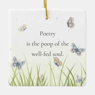 Adorno De Cerámica "La poesía es la cacerola del alma bien alimentad