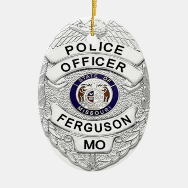 Adorno De Cerámica La policía de Ferguson Badge (Frente)