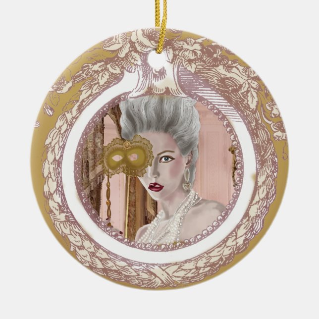 Adorno De Cerámica La pregunta c'est voulez-vous Ornament 2 (Frente)