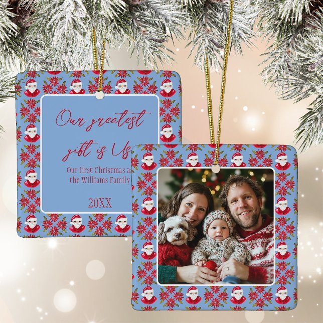 Adorno De Cerámica La primera foto de la familia de la primera Navida (Subido por el creador)