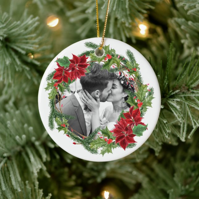 Adorno De Cerámica La primera foto de Wreath de Navidad (Árbol)