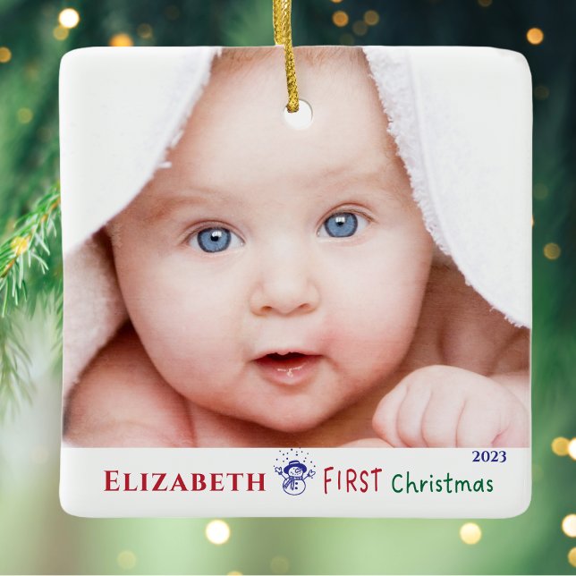 Adorno De Cerámica La primera foto del bebé para Navidad (Subido por el creador)
