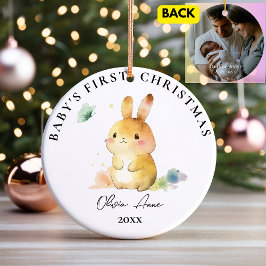Adorno De Cerámica La primera foto del Personalizado Keepsake de Navi