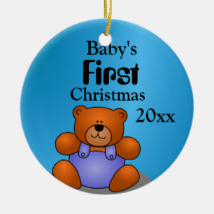 Adorno De Cerámica La primera Navidad de Baby Boy