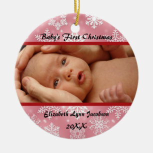 Adorno De Cerámica La primera Navidad de CUTE Baby