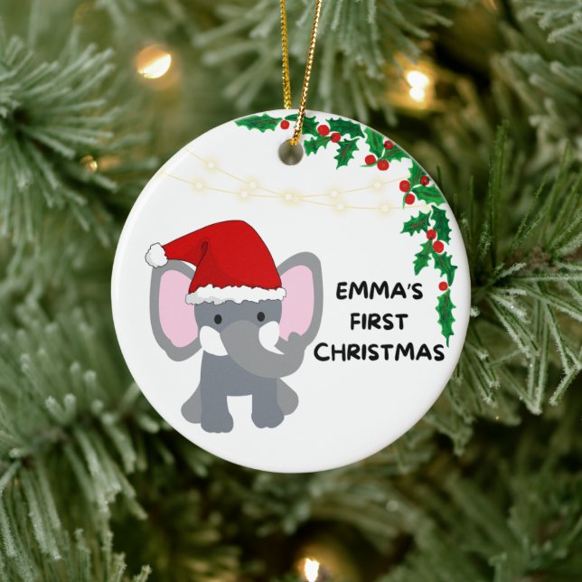 Adorno De Cerámica La primera Navidad de Emma (Árbol)