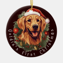 La primera Navidad de Golden Retriever