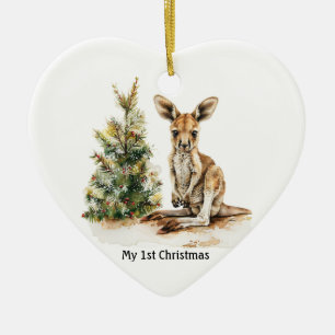 Adorno De Cerámica La primera Navidad de Joey, personalizado