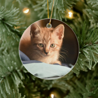 Adorno De Cerámica La primera Navidad de Kitten