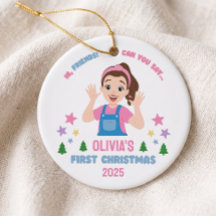 La primera Navidad del bebé con nombre personaliza