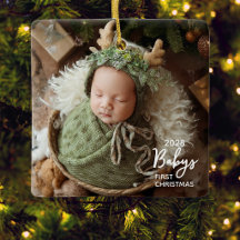 La primera Navidad del bebé en foto
