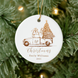 Adorno De Cerámica La primera Navidad del bebé en un árbol de Navidad