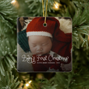 Adorno De Cerámica La primera Navidad del bebé Foto