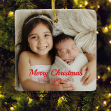 La primera Navidad del bebé Foto familiar
