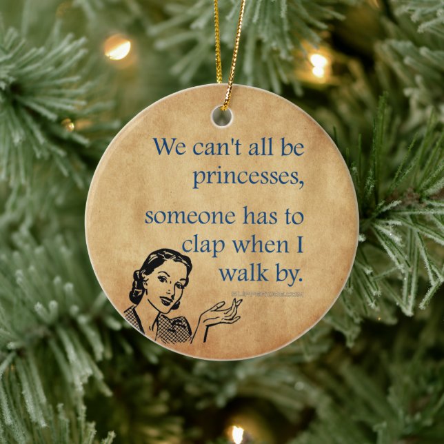 Adorno De Cerámica La princesa de SlipperyJoe aplaude caminar diverti (Árbol)