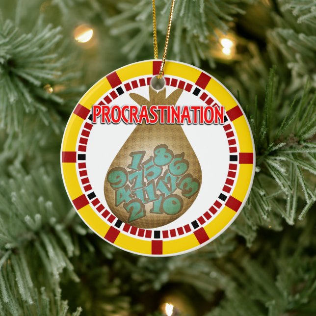 Adorno De Cerámica La procrastinación es un ladrón de tiempo (Árbol)
