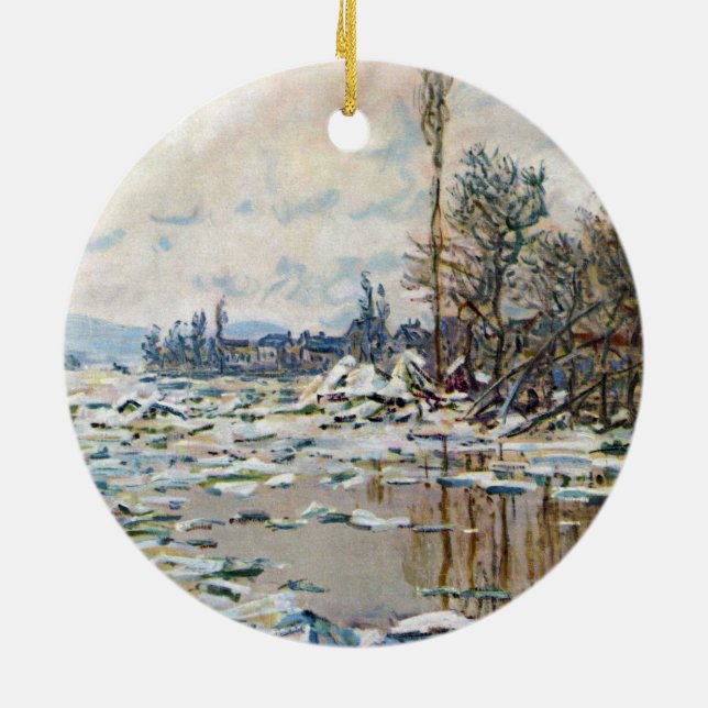 Adorno De Cerámica La rotura del hielo de Claude Monet (Atrás)