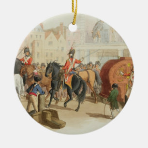 Adorno De Cerámica La rueda de lotería, grabada por el artista, 1805