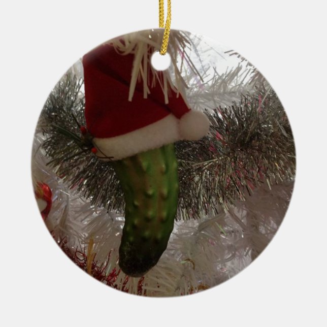 Adorno De Cerámica La salmuera del navidad (Frente)