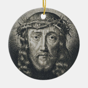 Adorno De Cerámica La Santa Cara coronada de espinas