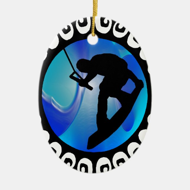 ADORNO DE CERÁMICA LA SENSACIÓN DE WAKEBOARD (Frente)
