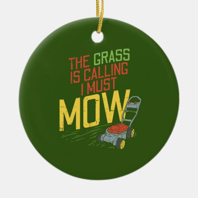 Adorno De Cerámica La siembra de césped - La hierba está llamando (Frente)