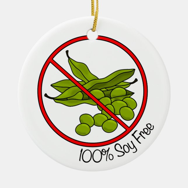 Adorno De Cerámica La soja 100% libera (Frente)