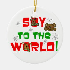 Adorno De Cerámica La soya a los Navidades del mundo